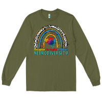 Army Green Recognize normalize embrace neurodiversity Autism Long Sleeve Tee - FaDigitalArtStudio