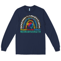Navy Recognize normalize embrace neurodiversity Autism Long Sleeve Tee - FaDigitalArtStudio