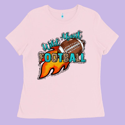 Wild About Football Ladies Tee Designed By Howdyjamesfarm
