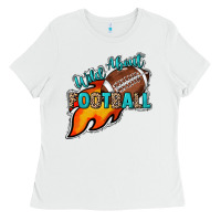 White Wild about Football Ladies Tee - HowdyJamesFarm