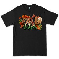 Black Fall vibes pumpkins Premium Tee - NancyCooperArtShop