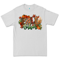 Dove Grey Fall vibes pumpkins Premium Tee - NancyCooperArtShop