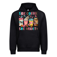 Black half teacher half coffee Urban Hoodie - JahusDesignShop