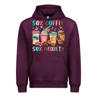 Mauve Wine half teacher half coffee Urban Hoodie - JahusDesignShop