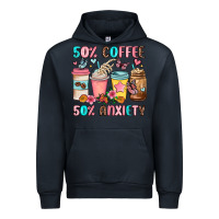 Navy half teacher half coffee Urban Hoodie - JahusDesignShop