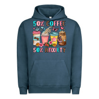 Pigment Midnight Navy half teacher half coffee Urban Hoodie - JahusDesignShop