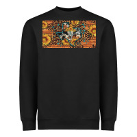 Black texas map bull skull sunflower leopard licence plate Heavyweight Sweatshirt - Artiststas