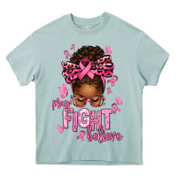 Arona pray fight believe breast cancer afro messy Heavy Core Tee - texasbilliewilder