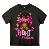 Asphalt pray fight believe breast cancer afro messy Heavy Core Tee - texasbilliewilder