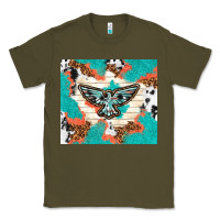 Army Green freebird with leopard and cowhide pattern Classic Tee - TumblerDesignByShophia