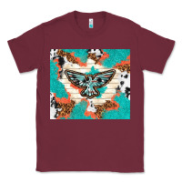 Burgundy freebird with leopard and cowhide pattern Classic Tee - TumblerDesignByShophia