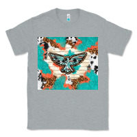 Heather Grey freebird with leopard and cowhide pattern Classic Tee - TumblerDesignByShophia