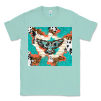 Seafoam freebird with leopard and cowhide pattern Classic Tee - TumblerDesignByShophia