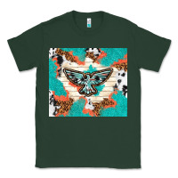 Sports Green freebird with leopard and cowhide pattern Classic Tee - TumblerDesignByShophia
