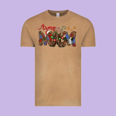 Christmas Army Mom Mother's Day Vintage Tee Designed By Howdyjamesfarm