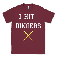 Burgundy i hit dingers baseball Classic Tee - maiPhamDesign