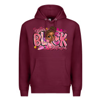 Burgundy Pretty Black Educated Premium Hoodie - CowhideDigitalArt
