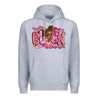 Heather Grey Pretty Black Educated Premium Hoodie - CowhideDigitalArt