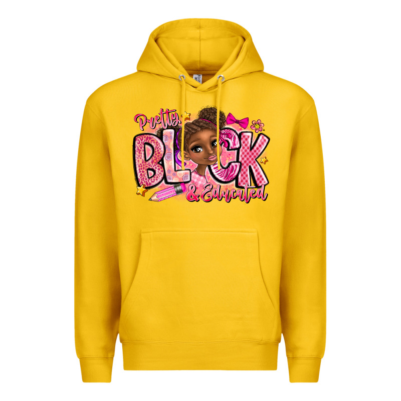 Pretty Black Educated Premium Hoodie by CowhideDigitalArt | Teevron