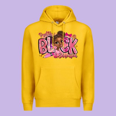 Pretty Black Educated Premium Hoodie Designed By Cowhidedigitalart
