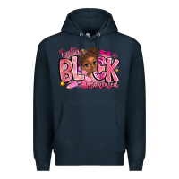 Navy Pretty Black Educated Premium Hoodie - CowhideDigitalArt