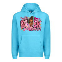 Ocean Blue Pretty Black Educated Premium Hoodie - CowhideDigitalArt