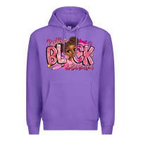 Purple Pretty Black Educated Premium Hoodie - CowhideDigitalArt