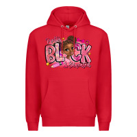 Red Pretty Black Educated Premium Hoodie - CowhideDigitalArt