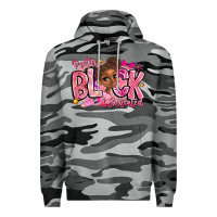 Slate Camo Pretty Black Educated Premium Hoodie - CowhideDigitalArt