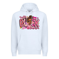 White Pretty Black Educated Premium Hoodie - CowhideDigitalArt