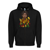 Black juneteenth 1865 black boy Zipper Hoodie - BarkalooDesign
