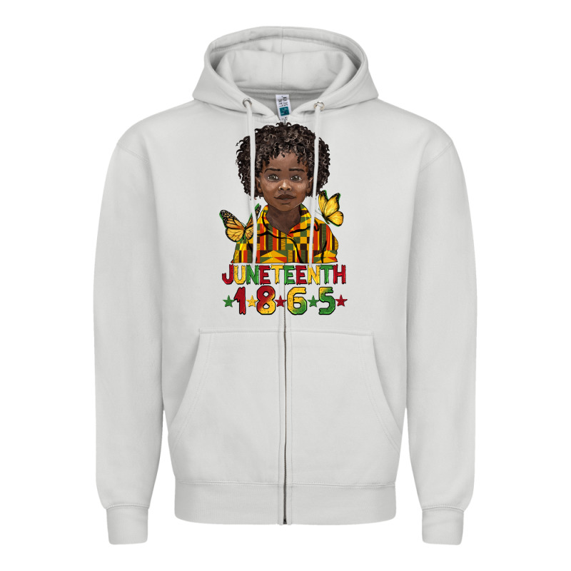 Juneteenth 1865 Black Boy Zipper Hoodie by BarkalooDesign | Teevron