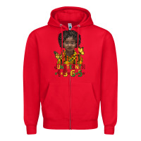 Red juneteenth 1865 black boy Zipper Hoodie - BarkalooDesign