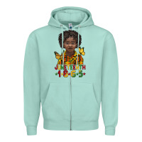 Seafoam juneteenth 1865 black boy Zipper Hoodie - BarkalooDesign