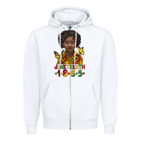 White juneteenth 1865 black boy Zipper Hoodie - BarkalooDesign