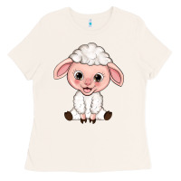 Bone Cartoon Lamb Ladies Tee - HowdyJamesFarm