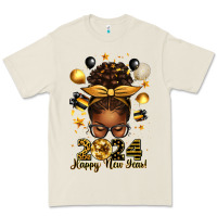 Bone 2024 happy new year  afro messy bun Premium Tee - texasbilliewilder