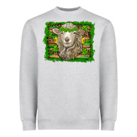 Heather Grey st patricks day sheep shamrock gold  serape leopard glitter Heavyweight Sweatshirt - Artiststas
