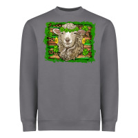 Storm st patricks day sheep shamrock gold  serape leopard glitter Heavyweight Sweatshirt - Artiststas