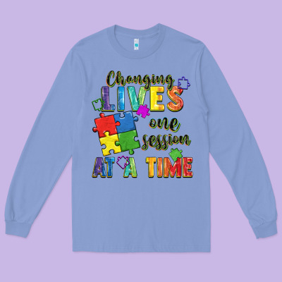 Changing Lives One Session At A Time Long Sleeve Tee Designed By Fadigitalartstudio