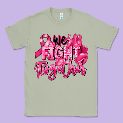 We Fight Together Breast Cancer Classic Tee Designed By Ranaportraitstore
