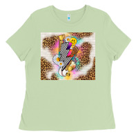 Matcha retro baseball with leopard Ladies Tee - TumblerDesignByShophia