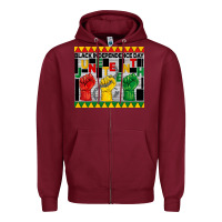 Burgundy black independence day juneteenth tumbler Zipper Hoodie - BarkalooDesign