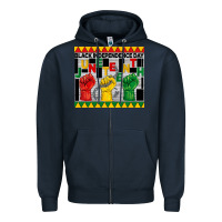 Navy black independence day juneteenth tumbler Zipper Hoodie - BarkalooDesign