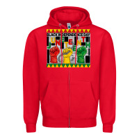 Red black independence day juneteenth tumbler Zipper Hoodie - BarkalooDesign