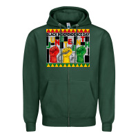 Sports Green black independence day juneteenth tumbler Zipper Hoodie - BarkalooDesign