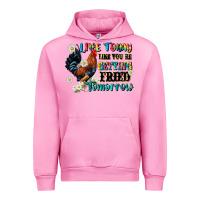 Fuchsia Pink live today like fried tomorrow Urban Hoodie - JahusDesignShop