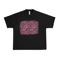 Black pink glitter leopard with heart background Urban Heavy Tee - OliviaCreatesArt