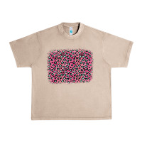 French Oak pink glitter leopard with heart background Urban Heavy Tee - OliviaCreatesArt