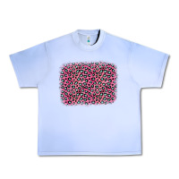 Grape Ice pink glitter leopard with heart background Urban Heavy Tee - OliviaCreatesArt